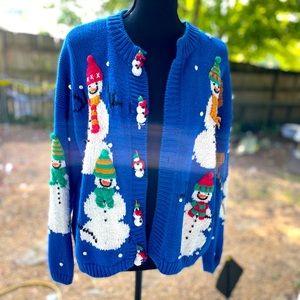 Paris smith blue Christmas sweater